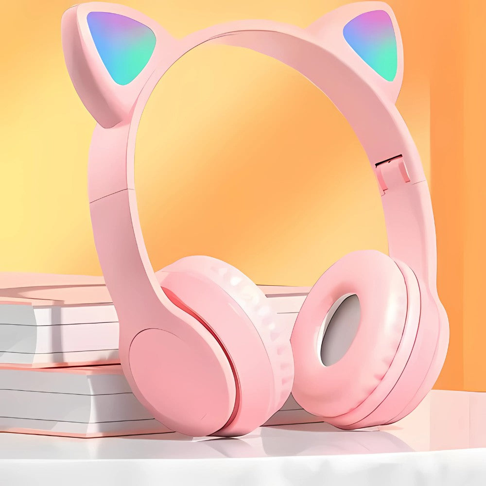 Fone De Ouvido Bluetooth Infantil Orelha Gatinho