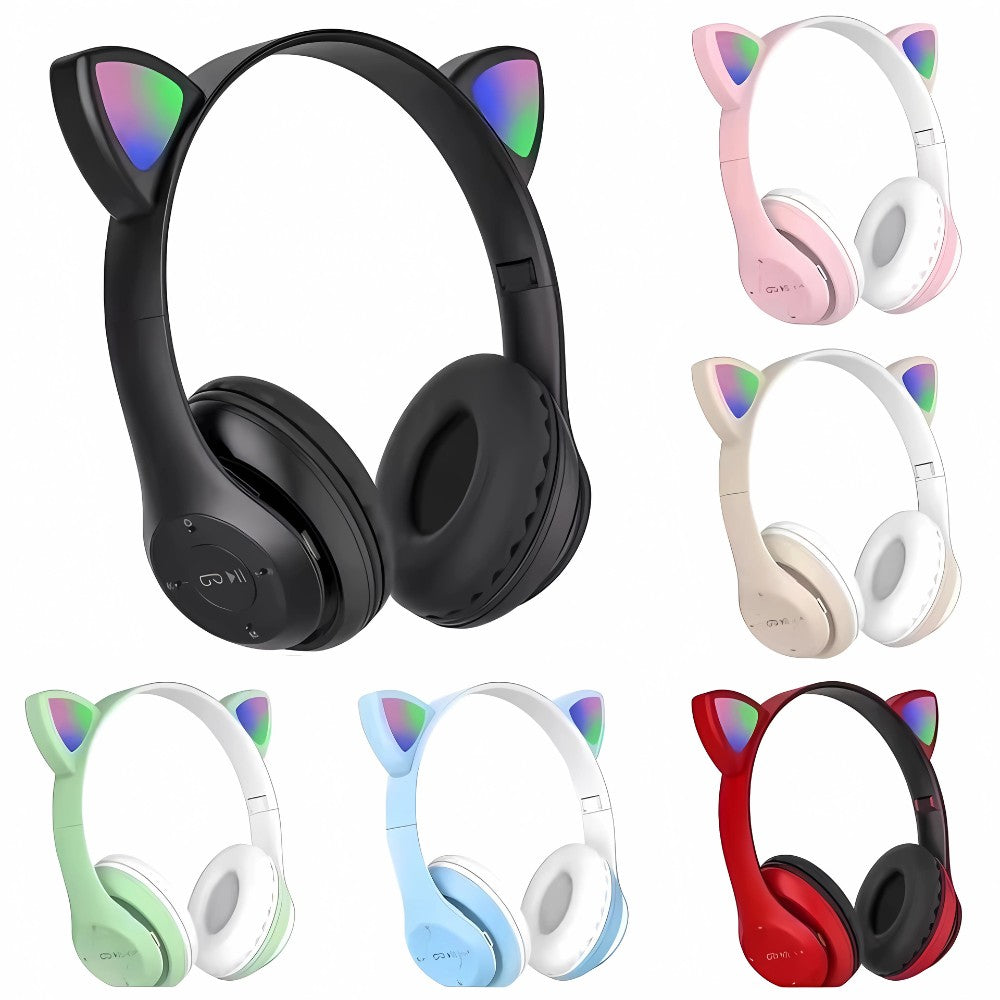 Fone De Ouvido Bluetooth Infantil Orelha Gatinho