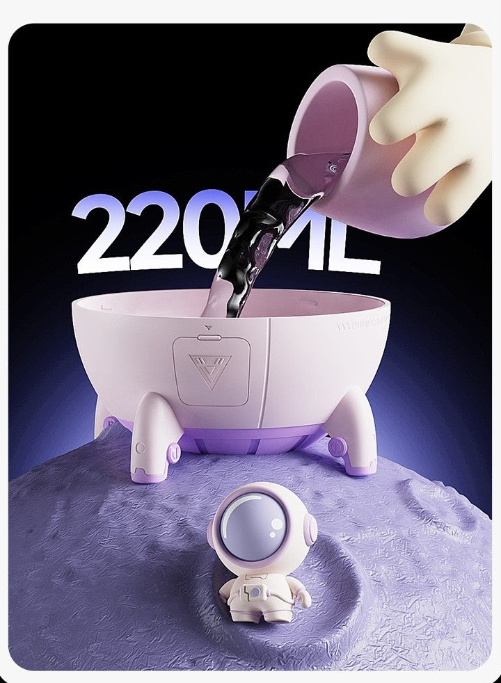 Umidificador 220ml Astronauta com Luz LED Colorida