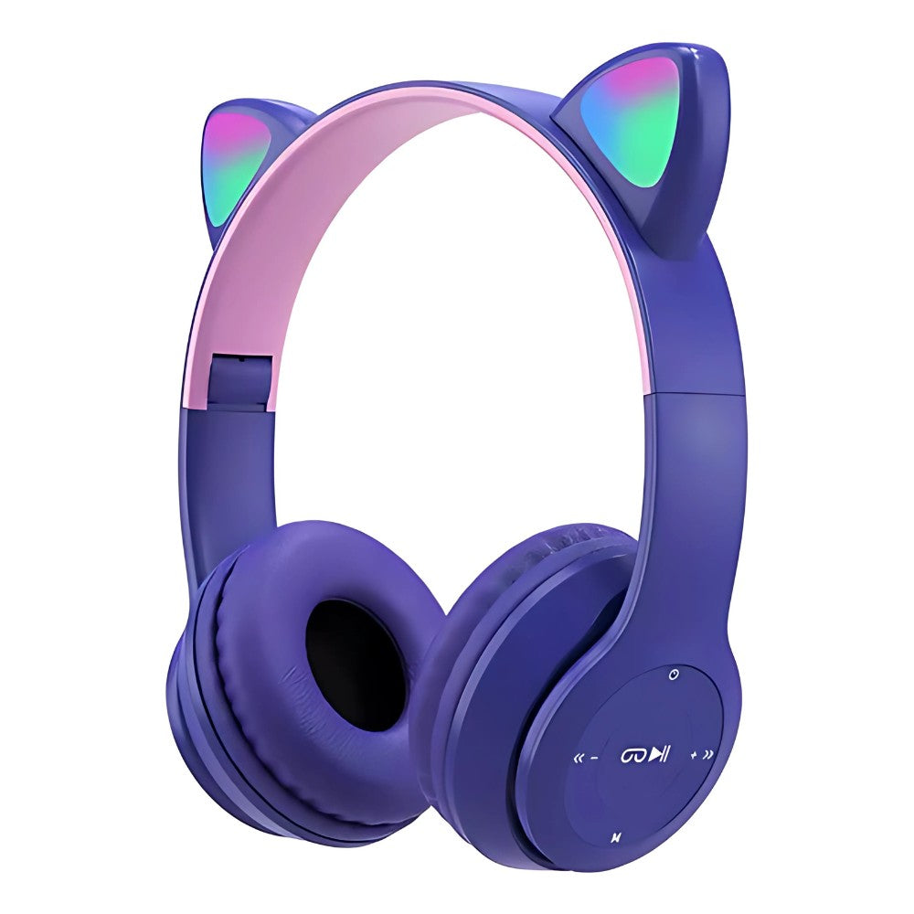 Fone De Ouvido Bluetooth Infantil Orelha Gatinho