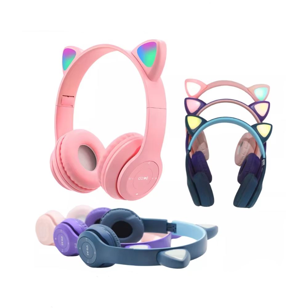 Fone De Ouvido Bluetooth Infantil Orelha Gatinho